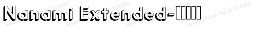 Nanami Extended字体转换